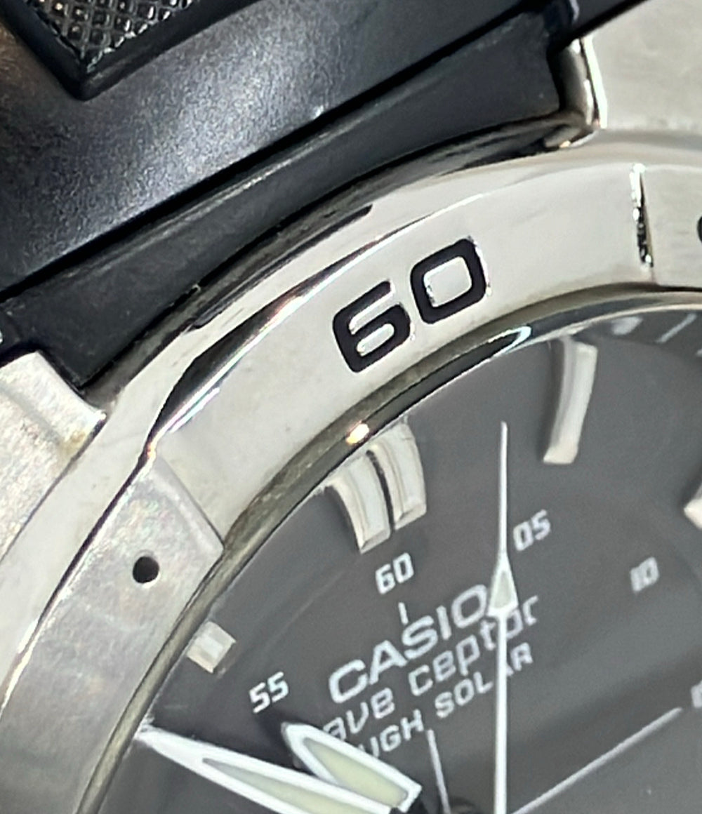 CASIO 腕時計 ウェーブセプター ソーラー ブラック WVA-470 メンズ カシオ