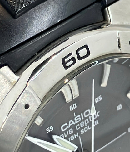 CASIO 腕時計 ウェーブセプター ソーラー ブラック WVA-470 メンズ カシオ