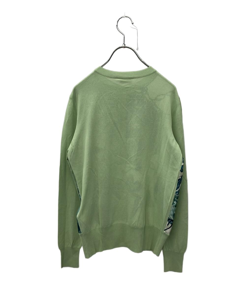 Salvatore Ferragamo 長袖カーディガン 緑 花柄 シルク ニット 22SS タグ付き レディース SIZE S サルヴァトーレフェラガモ