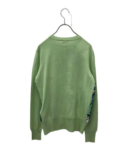 Salvatore Ferragamo 長袖カーディガン 緑 花柄 シルク ニット 22SS タグ付き レディース SIZE S サルヴァトーレフェラガモ