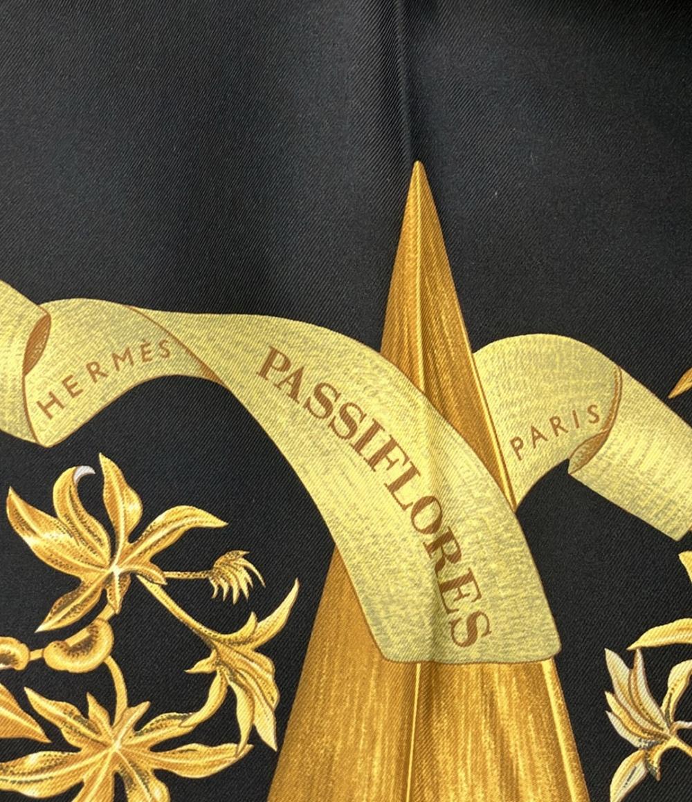 美品 エルメス スカーフ カレ90 シルク100% PASSIFLORES レディース HERMES