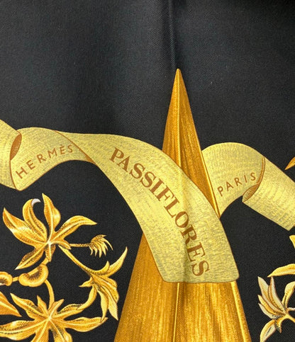美品 エルメス スカーフ カレ90 シルク100% PASSIFLORES レディース HERMES