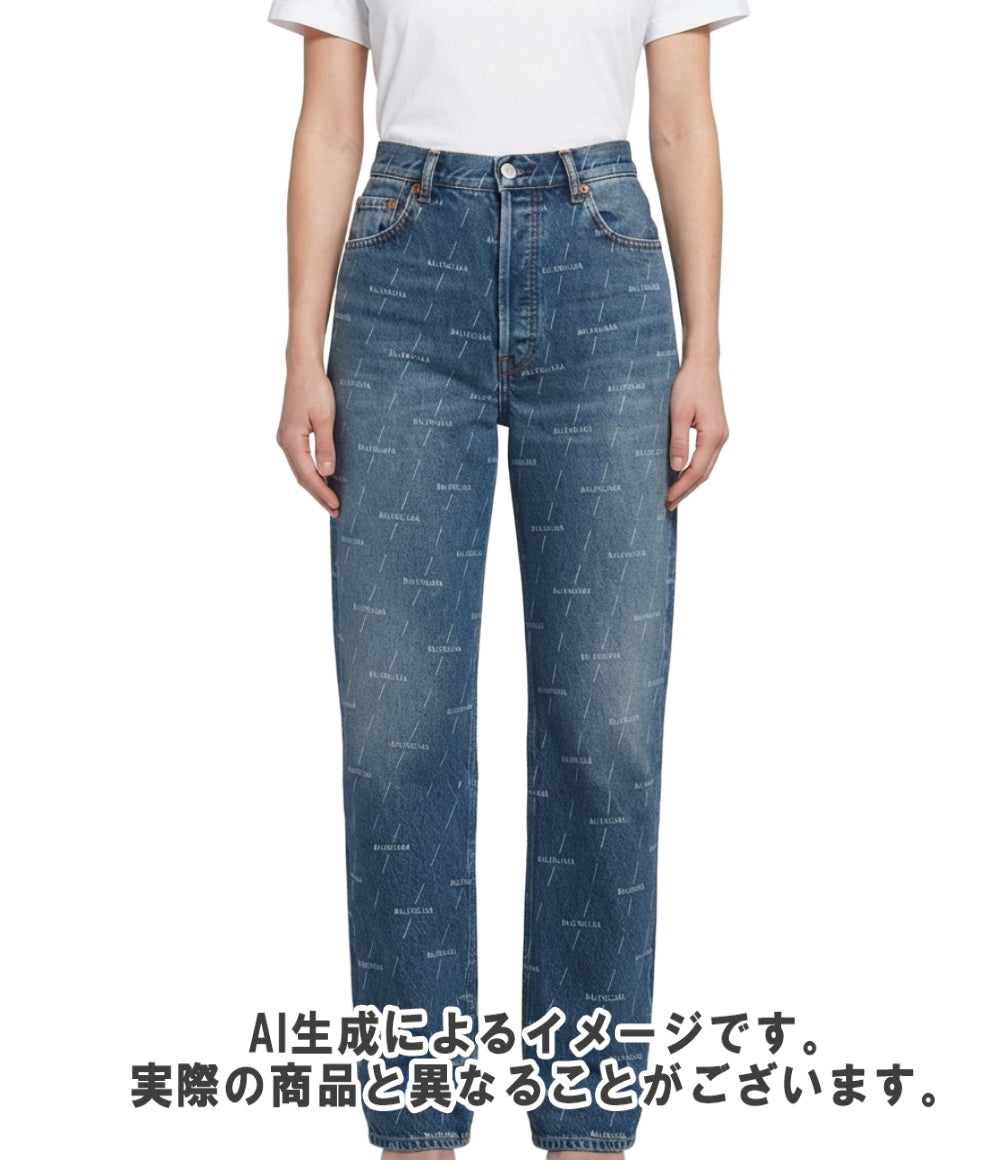 BALENCIAGA オールオーバーロゴ デニムパンツ 600235 TJW53 レディース SIZE 24 バレンシアガ