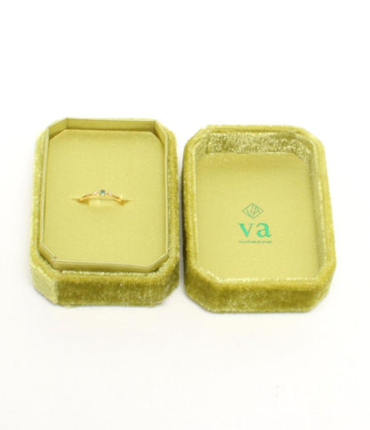 美品 VENDOME AOYAMA ピンキーリング 指輪 K10 エメラルド ダイヤ レディース SIZE 1号 ヴァンドームアオヤマ