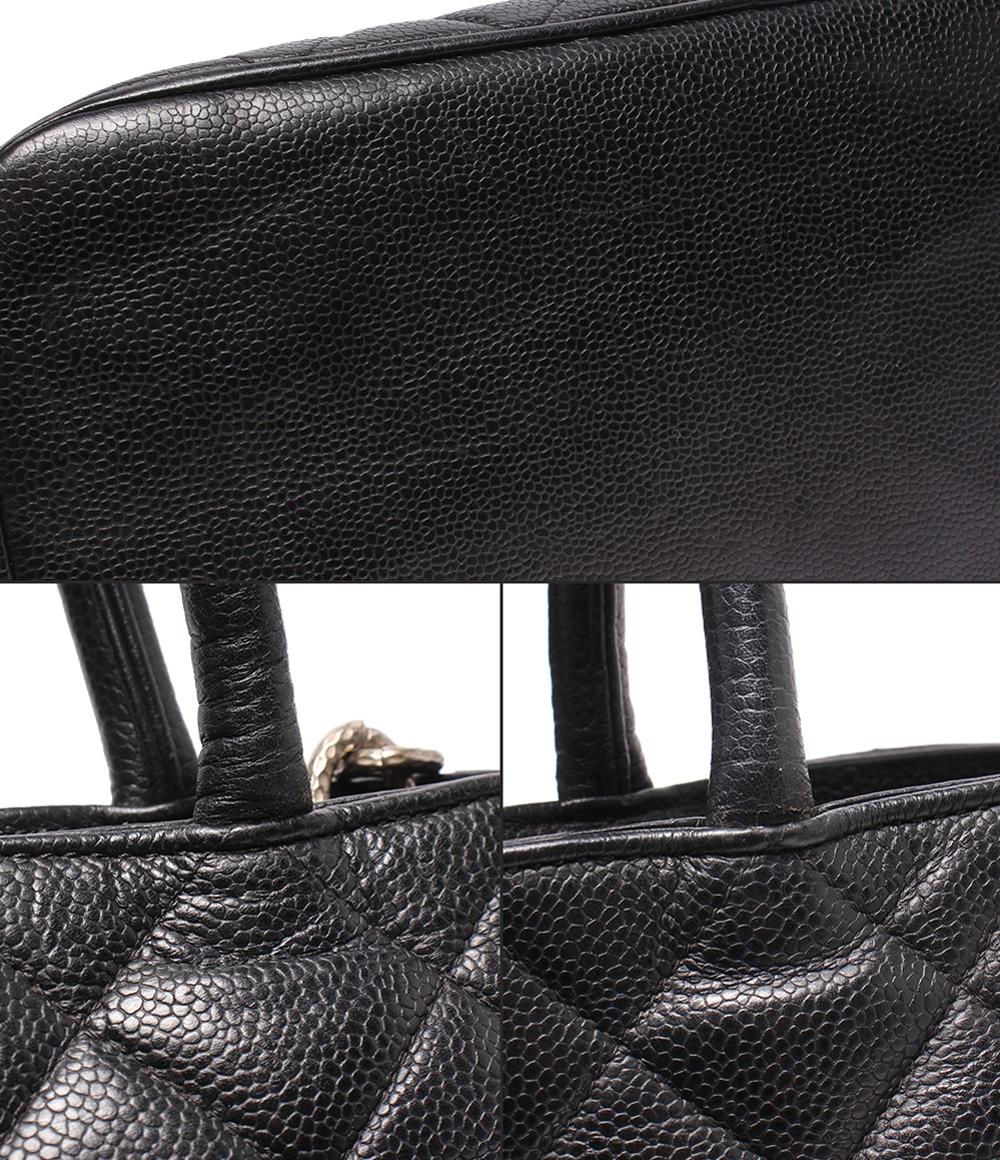 CHANEL トートバッグ シルバー金具 復刻トート キャビアスキン