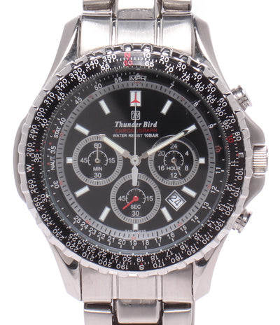 CITIZEN 腕時計 サンダーバード Thunder Bird クオーツ ブラック メンズ シチズン