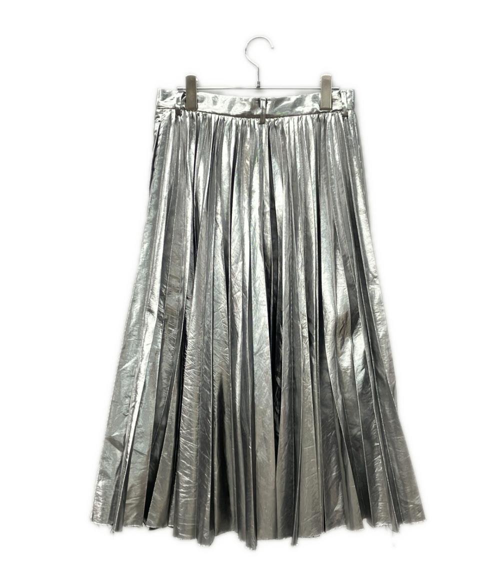 Sacai メタリックシルバー プリーツスカート 21-05563 レディース SIZE 2 (M) サカイ