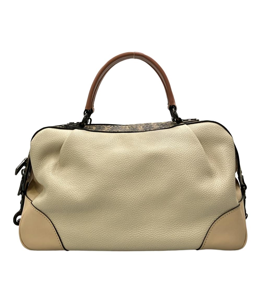 コーチ 2WAY ハンドバッグ ショルダーバッグ 斜め掛け レーンサッチェル カラーブロック スネークスキンディティール 69622 レディース COACH