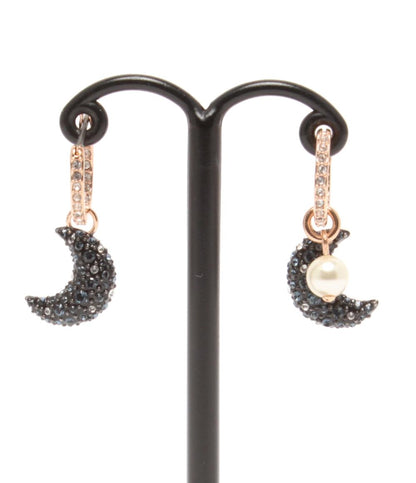 美品 SWAROVSKI ピアス 月モチーフ ムーンモチーフ レディース スワロフスキー