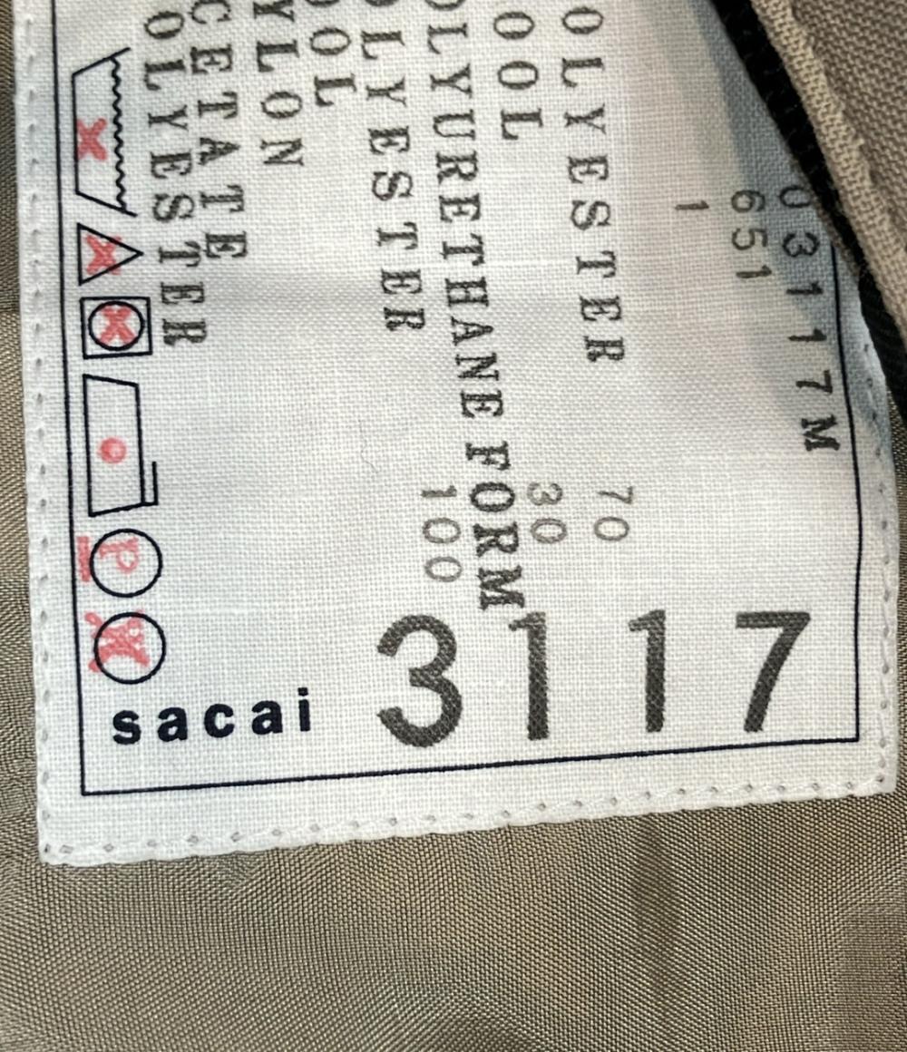 Sacai チェスターコート BEIGE 651 Suiting Bonding Coat 23-03117M メンズ SIZE 1 (S) サカイ