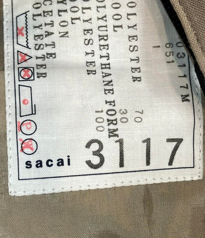 Sacai チェスターコート BEIGE 651 Suiting Bonding Coat 23-03117M メンズ SIZE 1 (S) サカイ