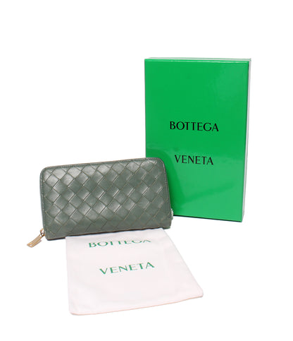 BOTTEGA VENETA ラウンドファスナー長財布 イントレチャート レディース ボッテガ・ヴェネタ