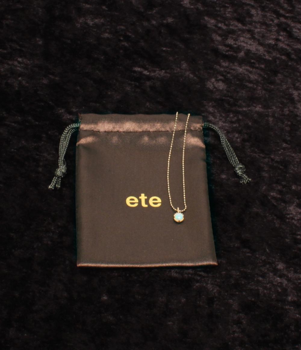 美品 エテ ネックレス K10 ホワイトオパール レディース ete