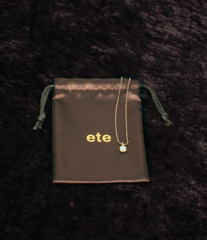 美品 エテ ネックレス K10 ホワイトオパール レディース ete