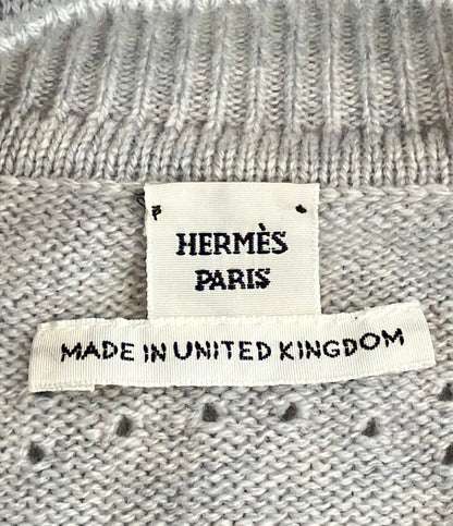 HERMES 長袖  Hリフト カシミヤカーディガン 6E2721D12 レディース SIZE 36 エルメス