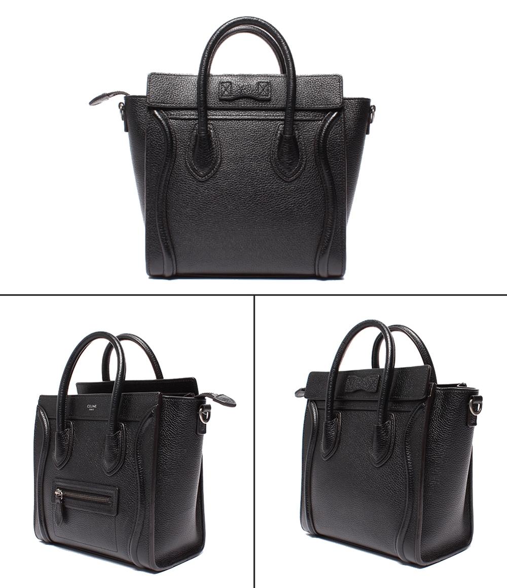 セリーヌ 2way ハンドバッグ ショルダーバッグ 斜め掛け シルバー金具