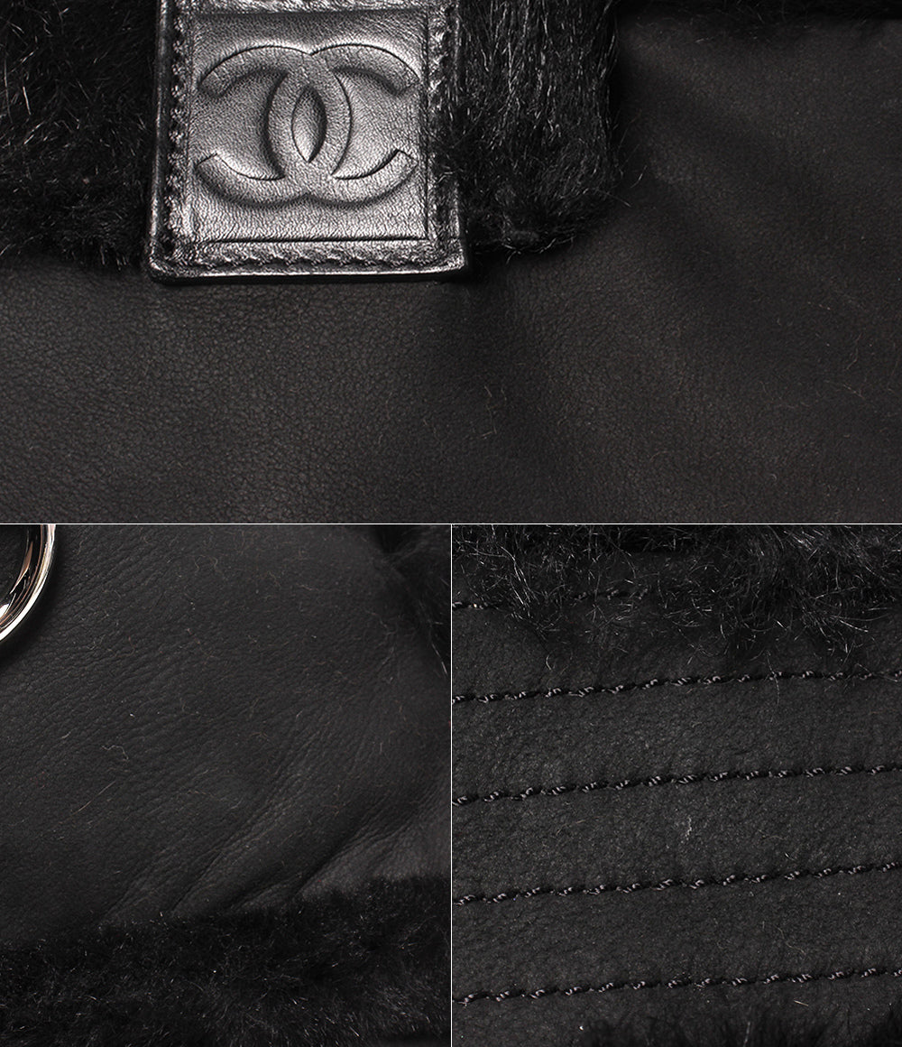 CHANEL トートバッグ シルバー金具 11番台 ムートン ファー レディース シャネル
