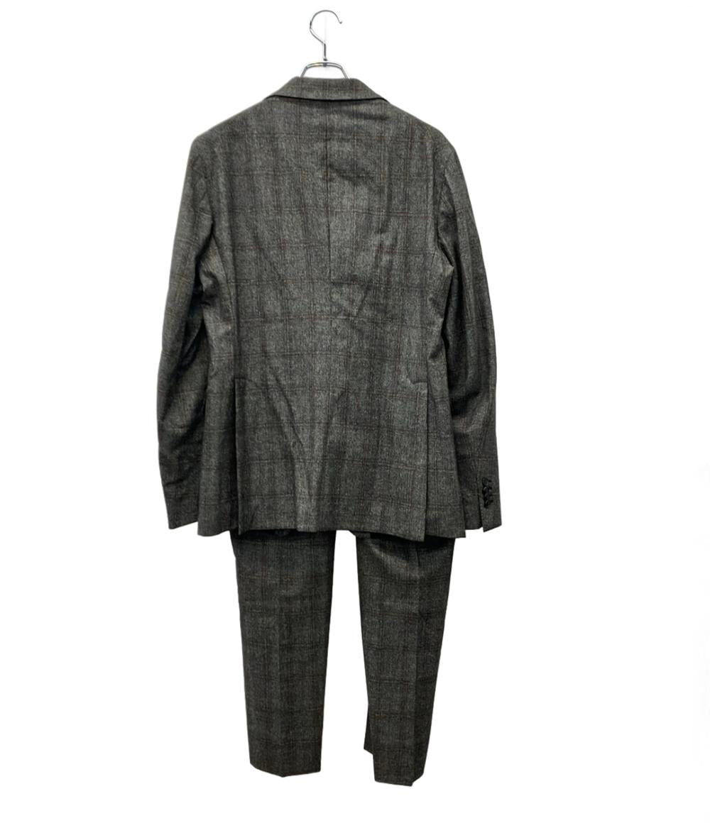 TAGLIATORE セットアップ パンツスーツ チェック柄 グレー×ブラウン トラッド＆ベーシック メンズ SIZE 50R (L) タリアトーレ