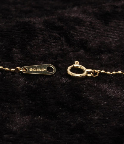 美品 Disney ネックレス K18 ダイヤ 0.08ct ミッキーマウスモチーフ レディース ディズニー