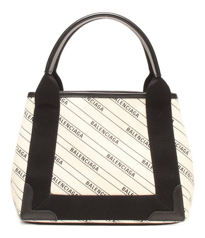 美品 バレンシアガ 2wayハンドバッグ ショルダーバッグ 斜め掛け NAVY CABAS 339933 KMZAN 9210 レディース BALENCIAGA