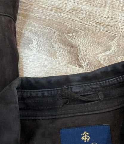 Brooks Brothers ラムレザースエード シャツジャケット オーバーサイズ  ダークブラウン メンズ SIZE L ブルックスブラザーズ