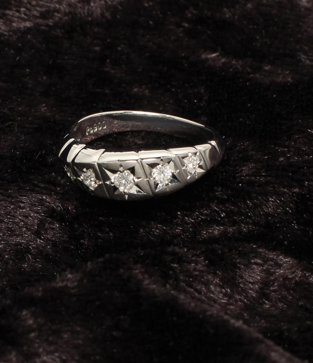 美品 リング 指輪 Pt900 ダイヤ 0.20ct レディース SIZE 11号