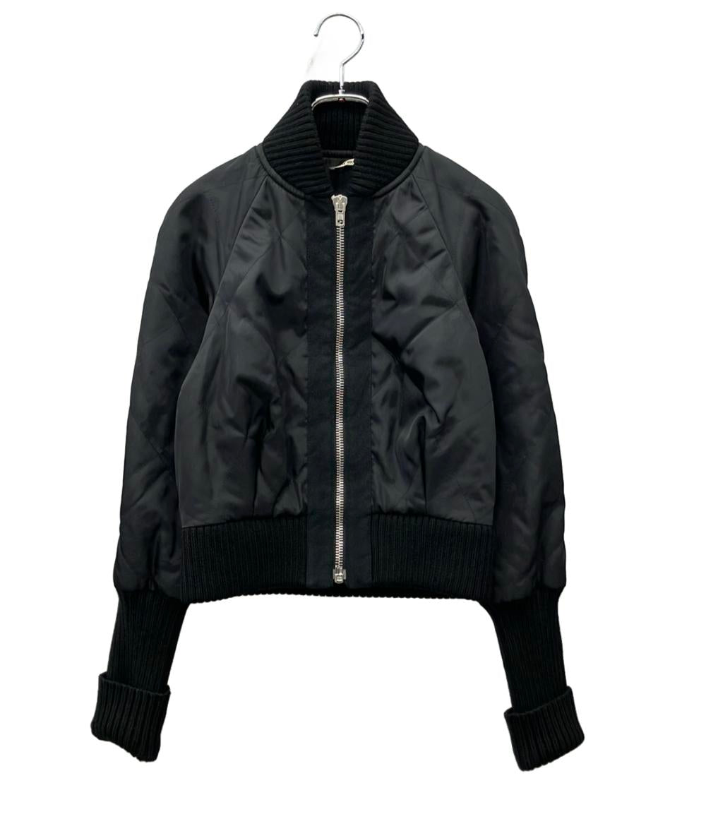 Miu Miu ブルゾン キルティング ショート MA-1ジャケット リブニット ML282 レディース SIZE 36 (XS) ミュウ ミュウ