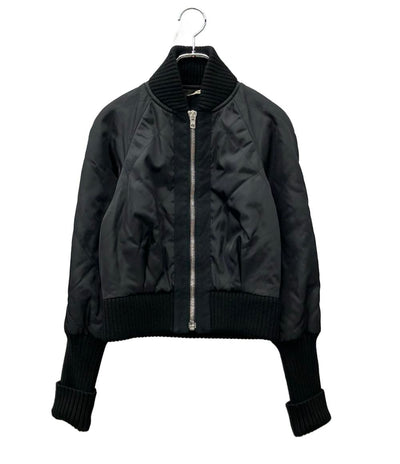 Miu Miu ブルゾン キルティング ショート MA-1ジャケット リブニット ML282 レディース SIZE 36 (XS) ミュウ ミュウ