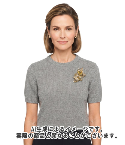 Miu Miu 半袖 ニット ビジュー付き MMN872 レディース SIZE 40 (S) ミュウ ミュウ