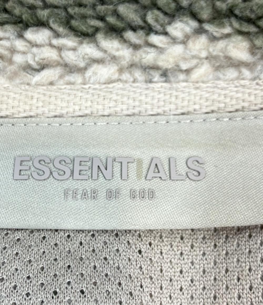 ESSENTIALS フリースジャケット カモフラ ボア メンズ SIZE L エッセンシャルズ