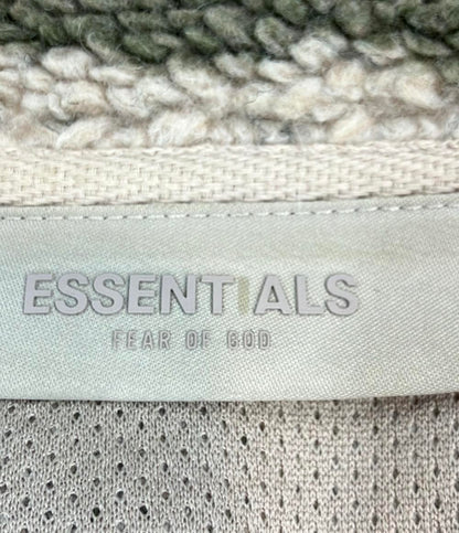 ESSENTIALS フリースジャケット カモフラ ボア メンズ SIZE L エッセンシャルズ