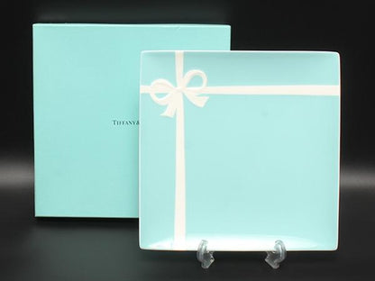 美品 TIFFANY&Co. スクエアプレート 皿 24cm ブルーボックス ティファニー