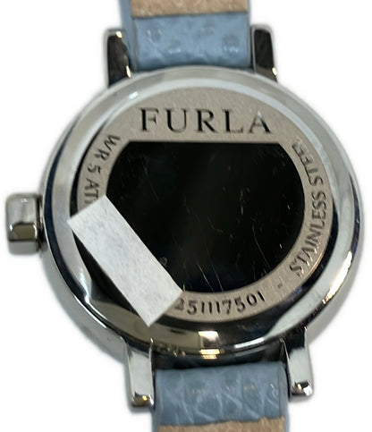 美品 Furla 腕時計 クオーツ ブルー系 4251117501 レディース フルラ
