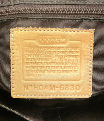 COACH ハンドバッグ トートバッグ キャンバス レザー シグネチャー 6830 レディース コーチ