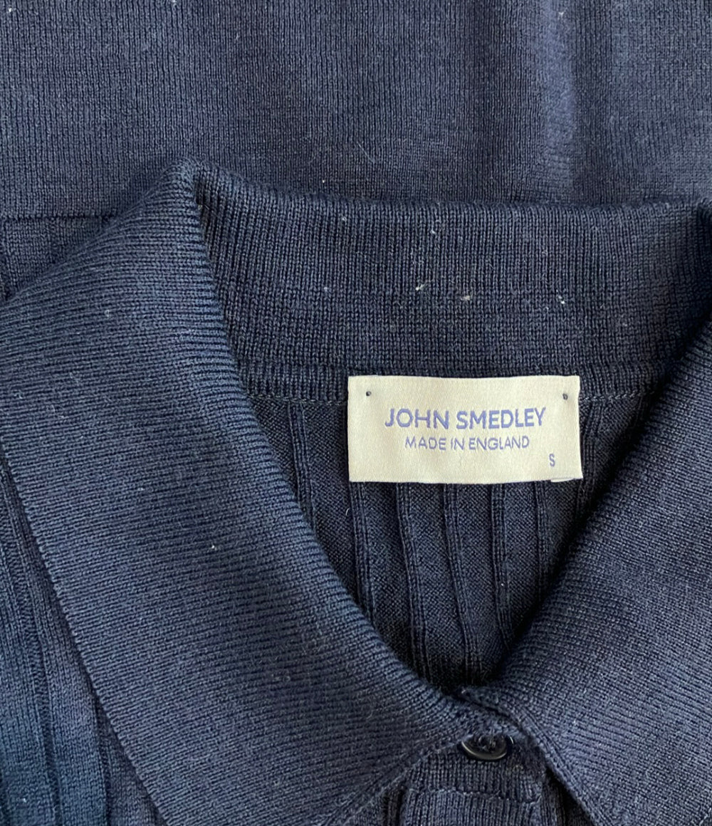JOHN SMEDLEY 長袖 リブニットシャツ レディース SIZE S ジョンスメドレー