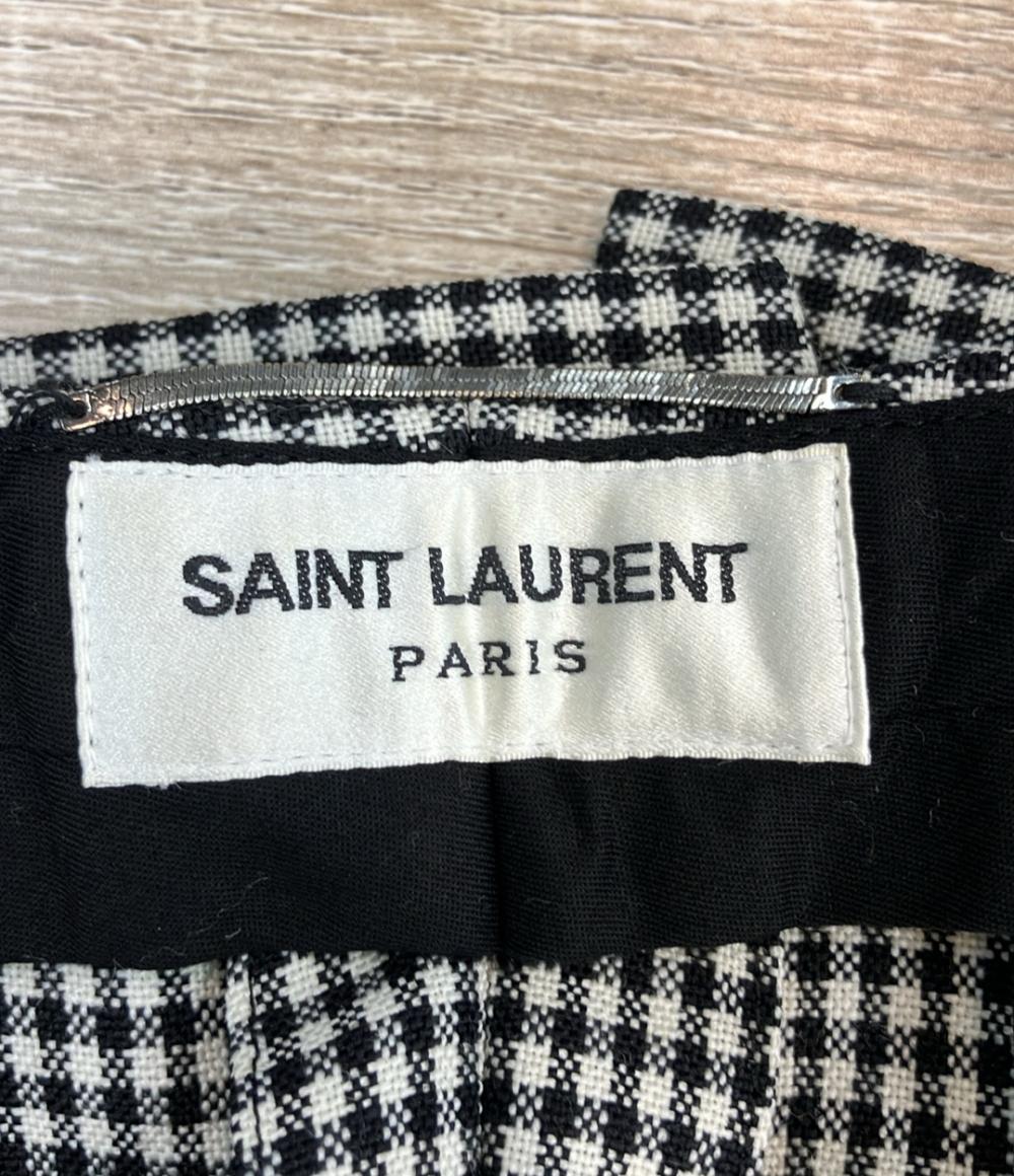 サンローラン スラックスパンツ TAPERED SLACKS  チェック柄 682379 メンズ SIZE 44 (XS) SAINT LAURENT SAINT LAURENT スラックスパンツ TAPERED SLACKS チェック柄 682379
