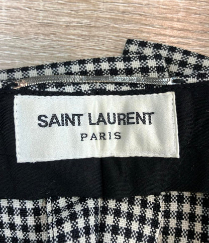 SAINT LAURENT スラックスパンツ TAPERED SLACKS  チェック柄 682379 メンズ SIZE 44 (XS) サンローラン