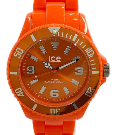 美品 ice watch 腕時計 クオーツ オレンジ レディース メンズ アイスウォッチ