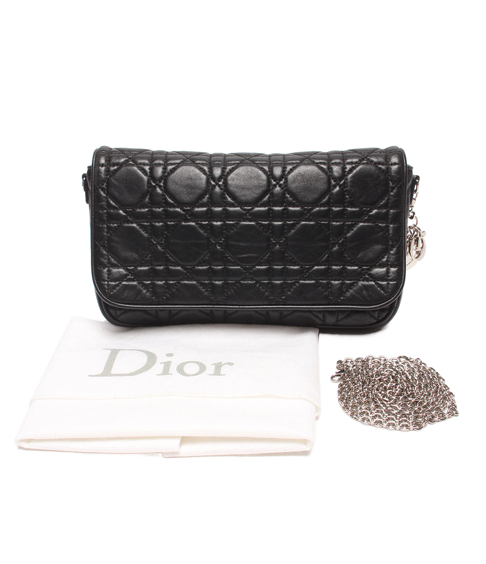 Christian Dior チェーンショルダーバッグ 斜め掛け カナージュ レディース クリスチャンディオール