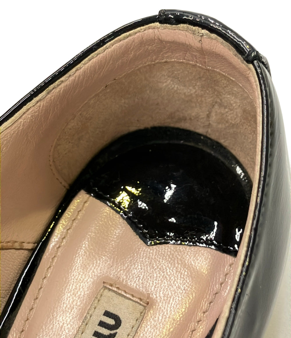 Miu Miu エナメルレースアップシューズ レディース SIZE 36 1/2 ミュウ ミュウ