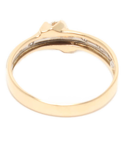 美品 リング 指輪 K18 Pt900 ダイヤ 0.12ct レディース SIZE 10号