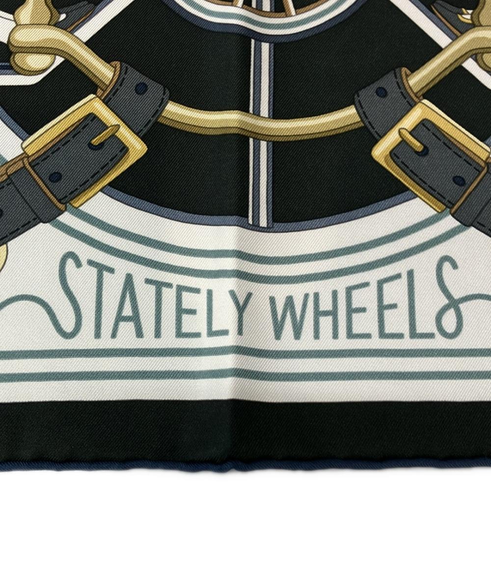 美品 エルメス スカーフ カレ90 シルク100% ステイトリー