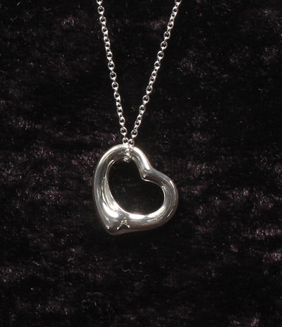美品 TIFFANY&Co. ネックレス SV925 オープンハートエルサ ペレッティ レディース ティファニー