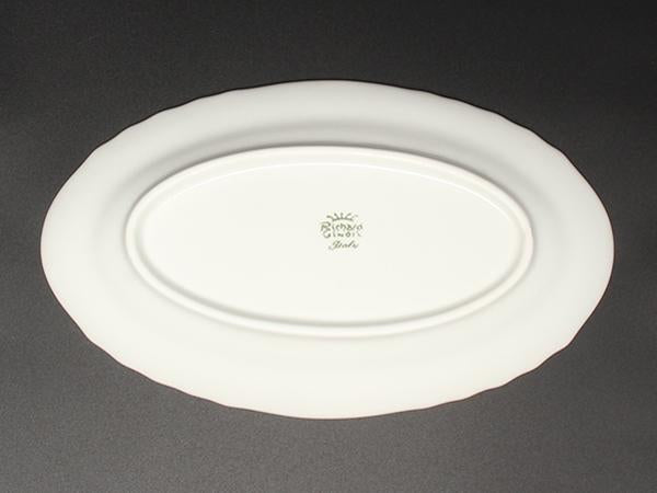 美品 Richard Ginori ピクルスディッシュ オーバル 皿 23cm ローズブルー リチャードジノリ