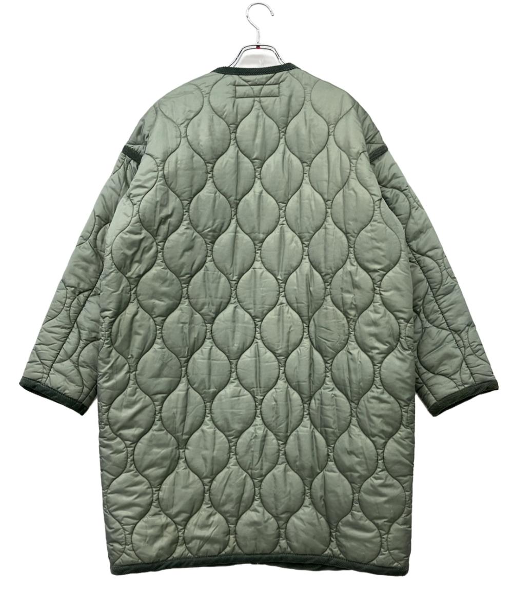 THE SHINZONE ノーカラーコート キルティング ブルーグリーン 21AW QUILTING COAT 21AMSC005 レディース SIZE F (M) ザ シンゾーン