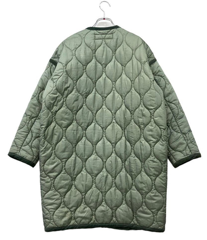 THE SHINZONE ノーカラーコート キルティング ブルーグリーン 21AW QUILTING COAT 21AMSC005 レディース SIZE F (M) ザ シンゾーン