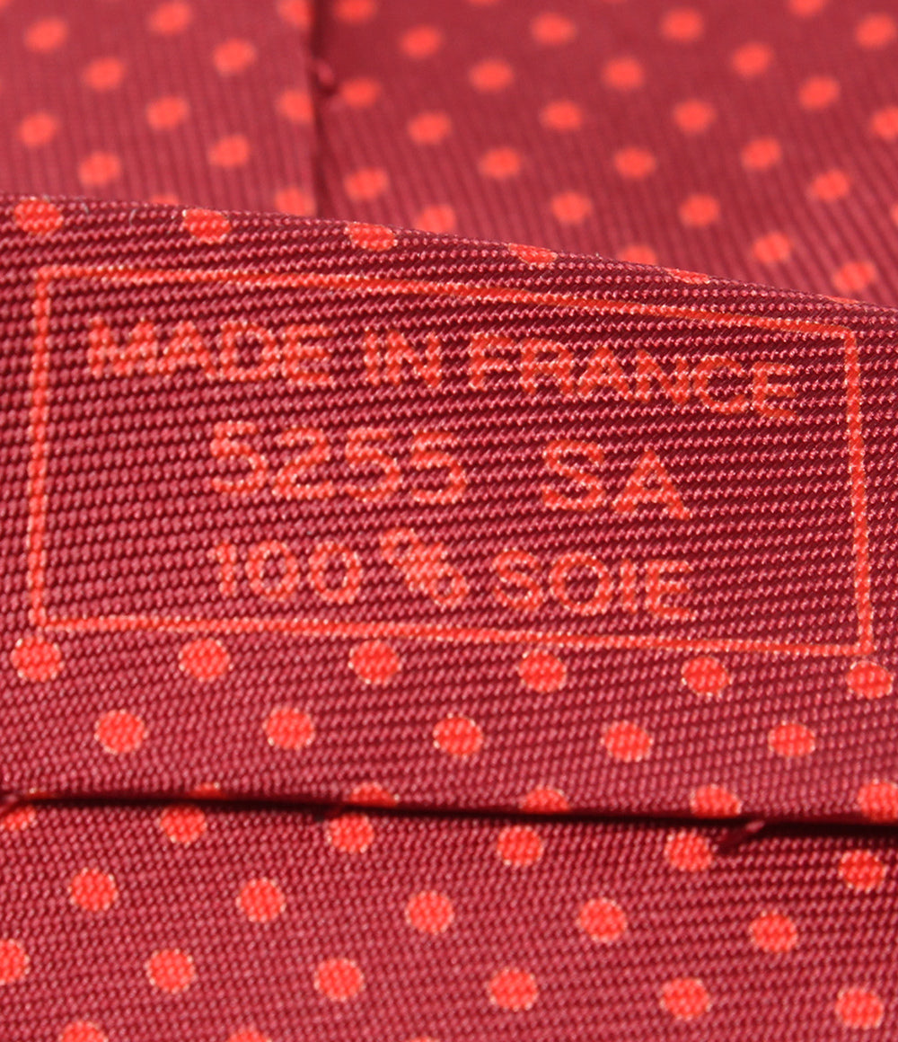 美品 HERMES ネクタイ シルク100％ ドット柄 メンズ エルメス
