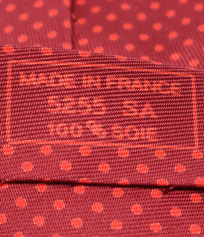美品 HERMES ネクタイ シルク100％ ドット柄 メンズ エルメス