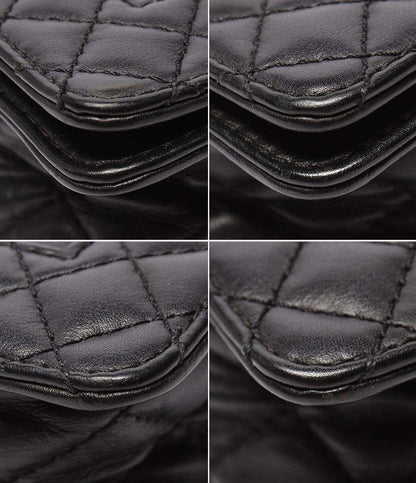 CHANEL チェーンショルダーバッグ ボーイシャネル28 チェーン ディティール ガンメタリック マトラッセ ラムスキン レディース シャネル