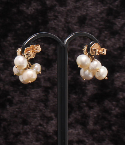 STAR JEWELRY ピアス K10 パール ホワイトトパーズ 羊モチーフ レディース スタージュエリー
